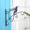 Wrought Iron Hanging Flower Pot Basket Decorative Hanger Brackets (Bird)