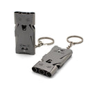 Three-Pipe Keychain Whistle EDC High Decibel Emergency Whistles (Gray) Newly