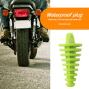 Motorcycle Exhaust Silencer Muffler Wash Plug Small (Fluorescent Yellow) Newly