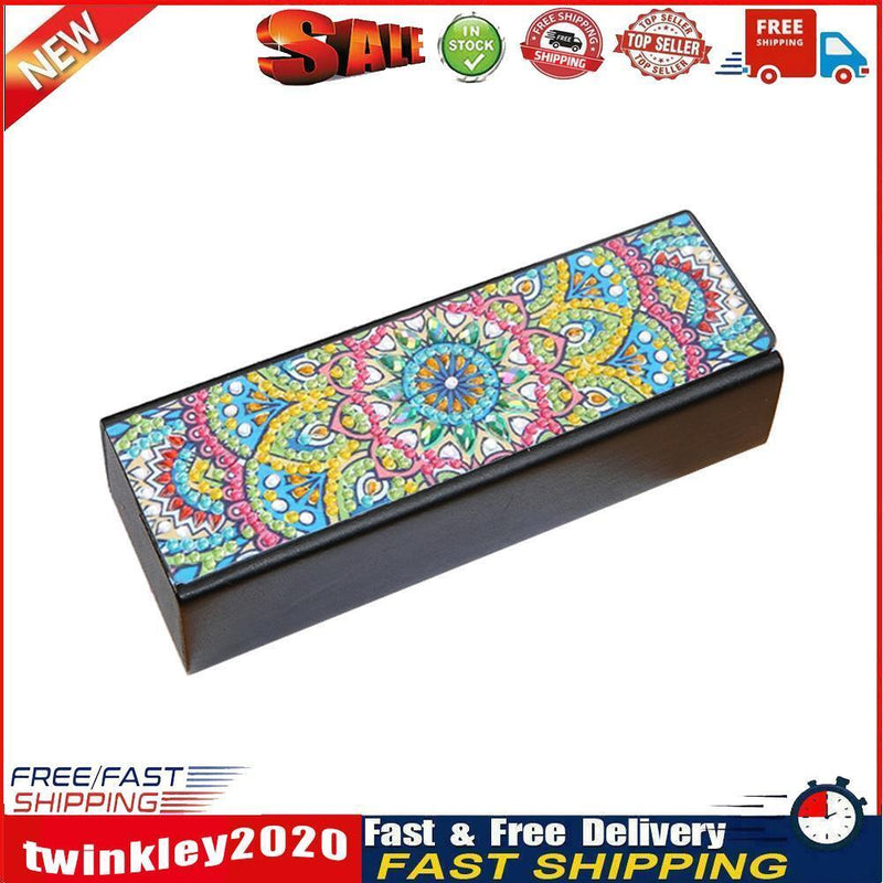DIY Diamond Painting Leather Sunglasses Box Portable Glasses Storage Case Newly