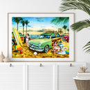 5D DIY Diamond Painting Kits Full Round Drill Beach Car Home Decoration Gifts