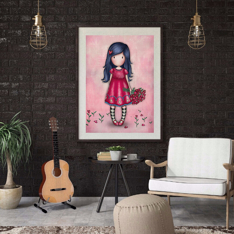 Oil Paint By Numbers Little Girl Coloring Picture Digital Drawing