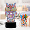 DIY Special Shaped Diamond Painting Owl LED Light Cross Stitch Embroidery L