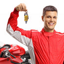 Shock Absorber Motorbike Keychain Cool Motorcycle Key Ring (Yellow+Yellow)