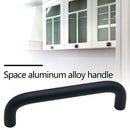 Aluminum Kitchen Door Cabinet Straight Handle Hardware (96 Holes Black) Newly