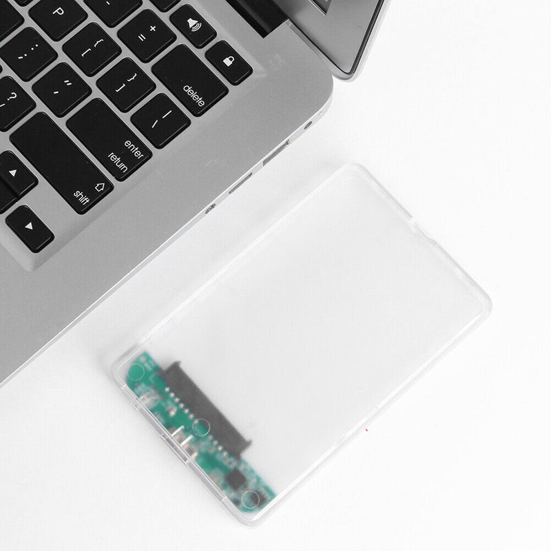 2.5 inch Transparent HDD SSD Case SATA III to USB 3.0 Hard Drive Disk Enclosure
