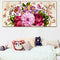 Peony Full Cross Stitch 11CT Cotton Thread Printed Embroidery Kits Hanging Decor