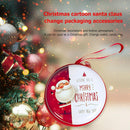 Xmas Santa Claus Round Change Coin Purse Cash Box Candy Gift Storage Bag Zipper