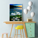 5D DIY Full Drill Diamond Painting Swan Lake Cross Stitch Needlework Set Decor