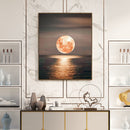 Full Moon at Sea Oil Paint By Numbers Kit Frameless Drawing Picture Wall De
