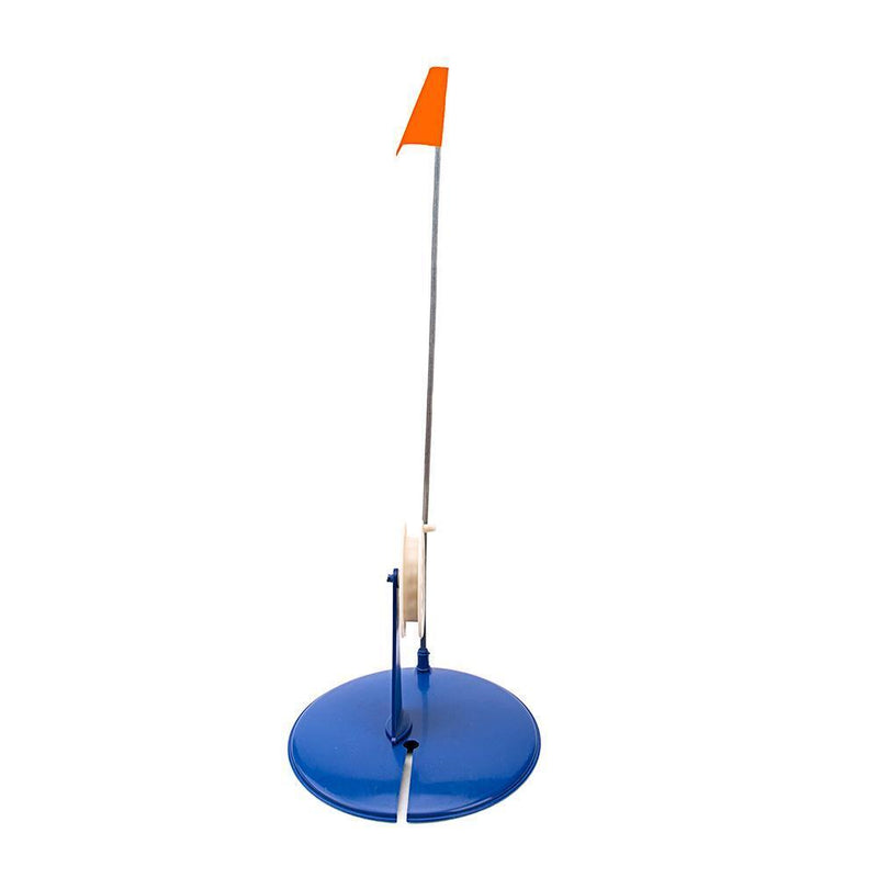 Portable, Durable ABS Winter Ice Fishing, Blue Flag, Hand Tapping