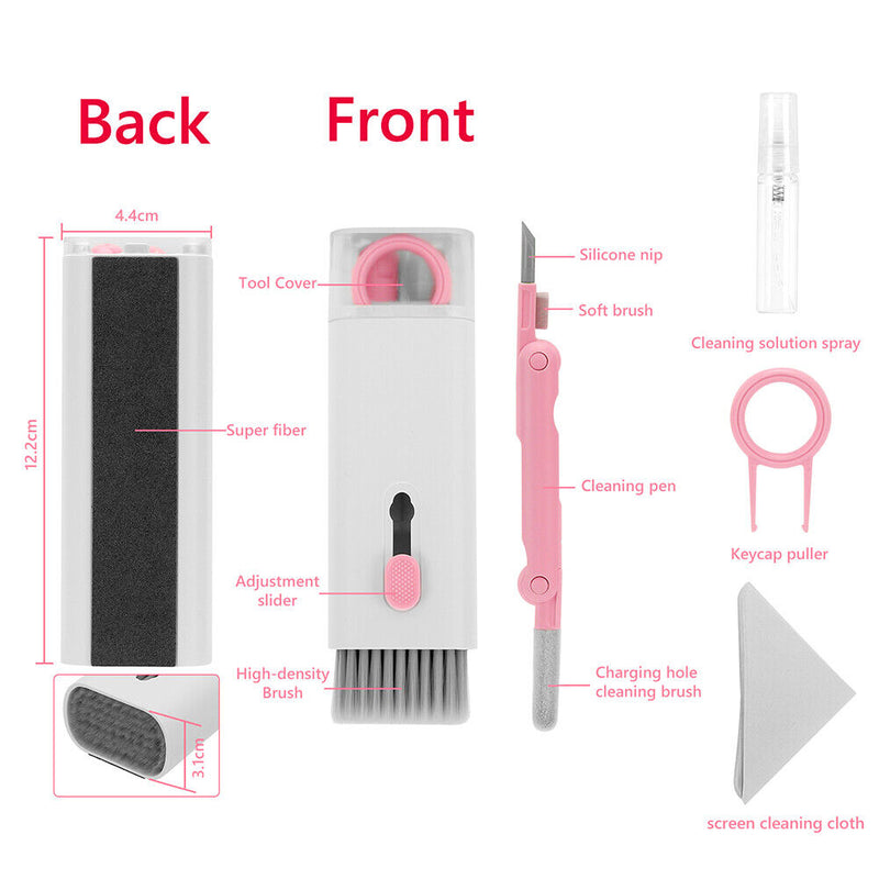 #A 8 in 1 Cleaner Kit Earphones Cleaning Pen Earbuds Case Cleaning Pen Tools