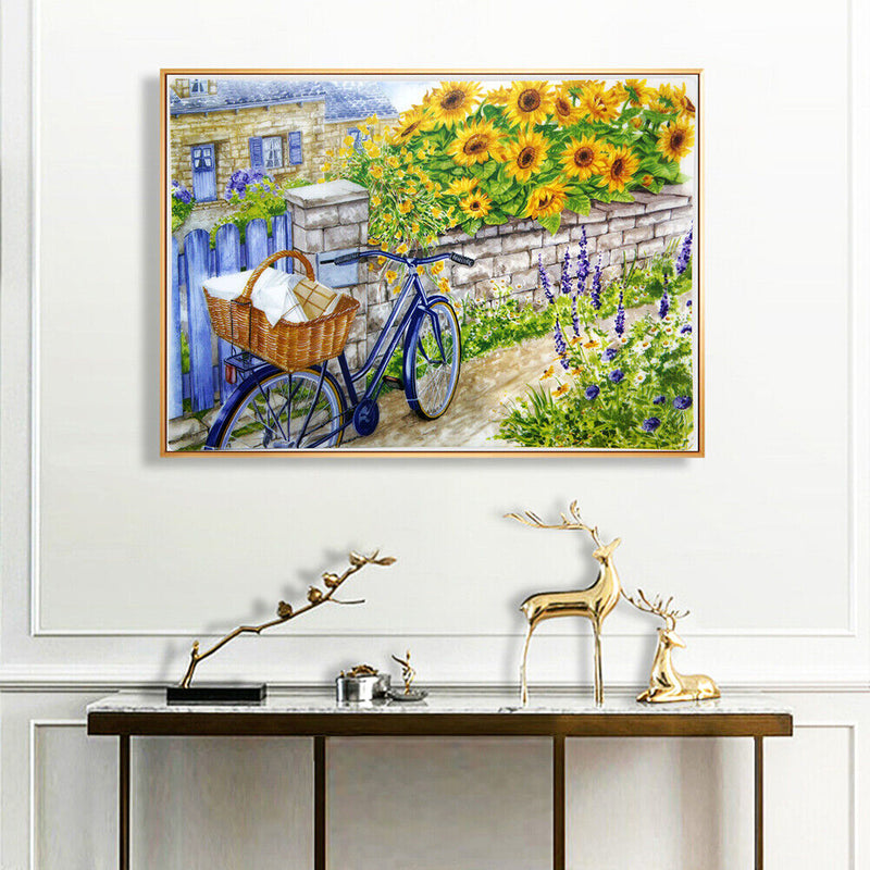 Sunflower Yard Oil Paint By Number DIY Coloring Picture Kits for Adults Children