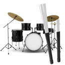2pcs Retractable Jazz Drum Brushes Sticks Percussion Drumsticks (White) Newly