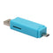 Asiprop Micro USB TF Card Reader OTG Adapter USB2.0 Hub Port for PC (Blue