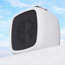 500w Mini Electric Heating Fan with Handle Desktop Warm Air Blower (White) Newly