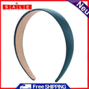 Wide Solid Color Headband Women Girls Canvas Satin Hair Hoops Casual Hairband