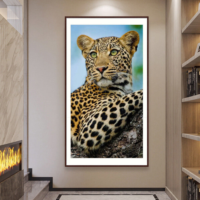 5D DIY Full Round Drill Diamond Painting Big Lion Animal Art Handmade Hanging