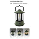 Retro Outdoor Camping Lamp Type-C USB Rechargeable Portable Lantern (Green)