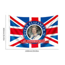 Platinum Jubilee Flag Polyester Queen Elizabeth Banner - British Decor (2) Newly