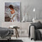 Frameless Oil Paint By Numbers DIY Girl Back Picture Craft Kit for Living Room