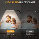 Brightness Gooseneck Long Flexible with Clamp Clip Light LED Desk Lamp Dimmable