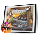 55x40cm 5D DIY Full Round Drill Diamond Painting World in Painting Home Decor