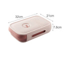Drawer Type Egg Storage Box Home Refrigerator Fresh Keeping Holder (Pink) Newly