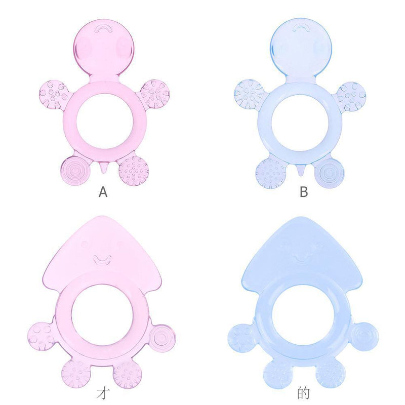 Cute Baby Teether Kids Silicone Teething Chewable Pacifier (Pink Tortoise)