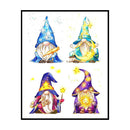 DIY Cross Stitch Partial Embroidery Kit Four Goblin Cartoon Stamped Decor