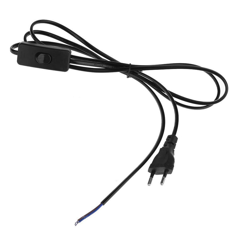 5pcs 5.9ft Power Cord with On/Off Switch(EU Plug/Black)