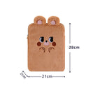 11 inch 10.5 inch 10.2 inch Cute Bear Plush Laptop Cover Organizer Tablet Sle