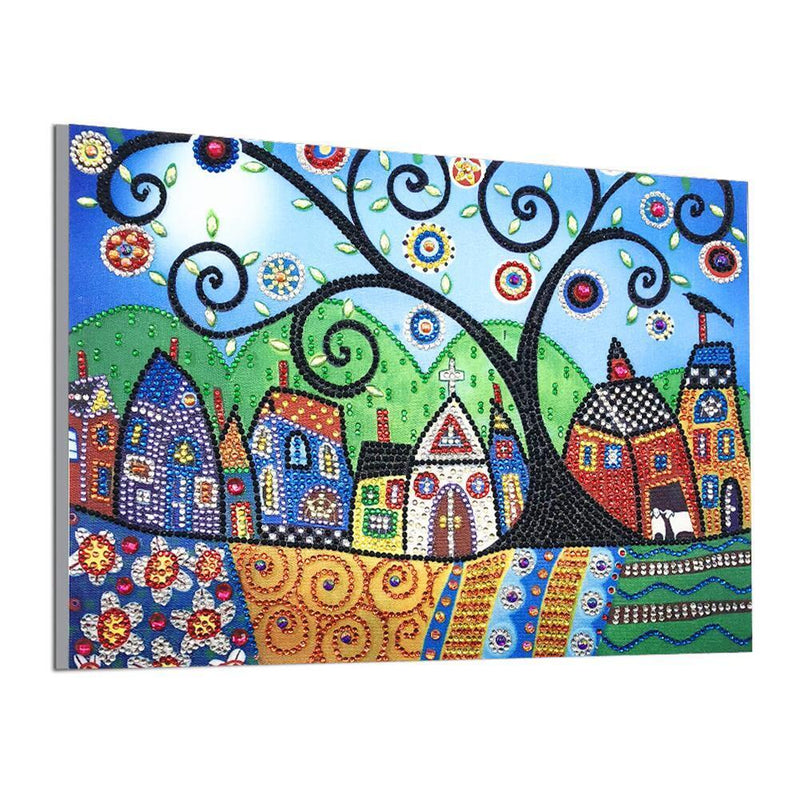 5D DIY Special-shaped Diamond Painting Cross Stitch Craft Kit (R8040 Tree)