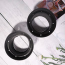 2pcs 6.5in Waterproof Car Speaker Covers Soft Silicone Horn Spacer (Black) Newly