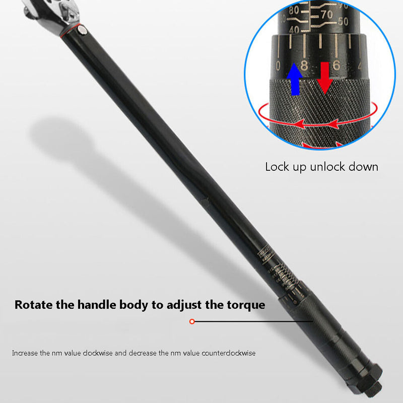 Square Drive Repair Ratchet Socket Tensioner Adjustable Torque Wrench for Car Bike