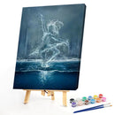 DIY Oil Paint by Numbers Splash Girl Hand Painted Coloring Picture Home Decor