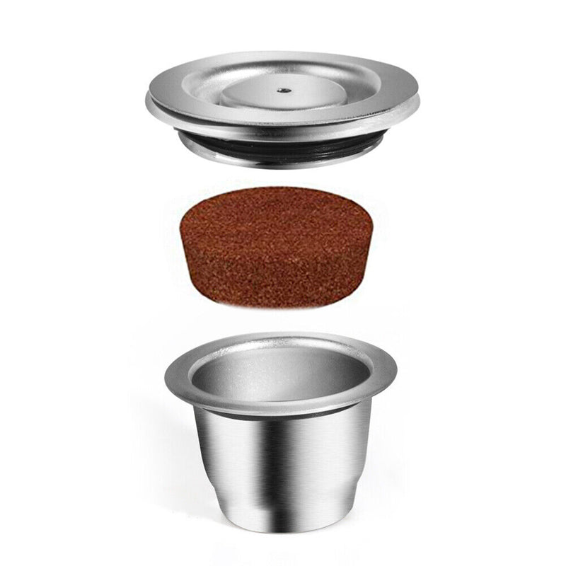 Reusable Stainless Steel Coffee Capsule Refillable Basket for Nespresso (A)