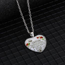 Fashion Love My Daughter Chain Pendant Heart Necklace Family Jewelry Gifts
