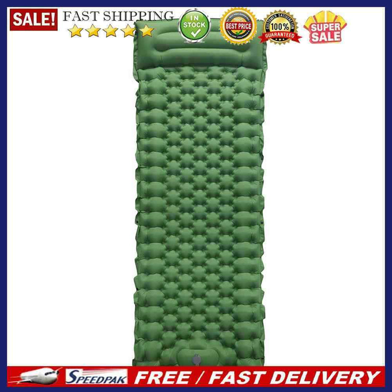 Spliceable Inflatable Air Cushion Bed Moisture Proof Outdoor Sleep Rest Mat Kit