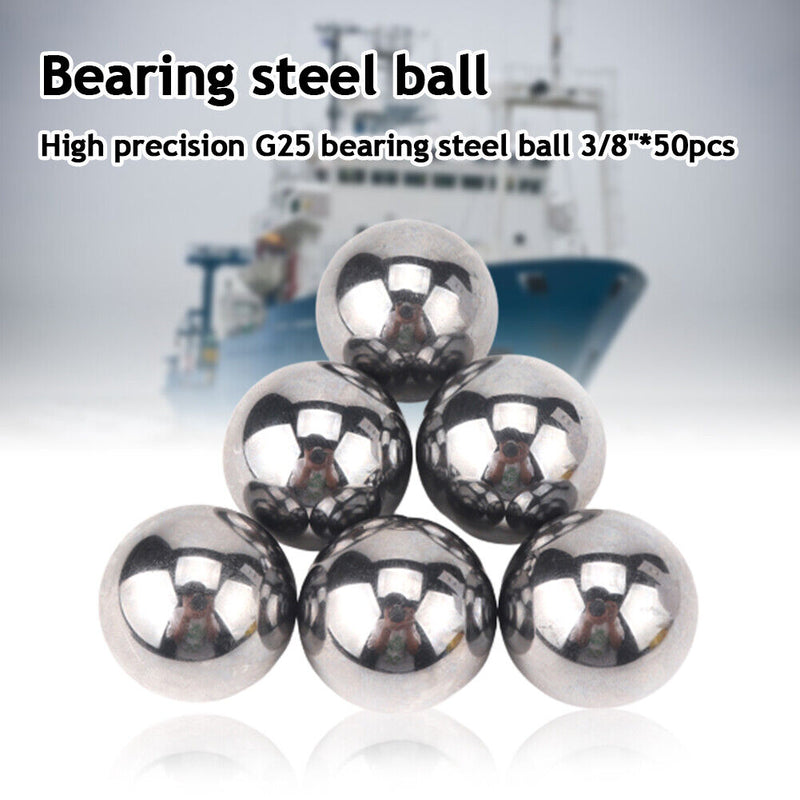 50pcs Bike Bicycle Stainless Steel Bearing Ball 3/8 Boat Smooth Ball Accessories