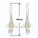 Women Crack Shell Flower Petal Earrings Jewelry Drop Earrings Dangle Stud