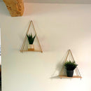 Wooden Swing Hanging Rope Ornament Rack Wall Mounted Shelves Plant Pot Holder