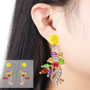 Mosaic Diamond Earrings DIY Painting Kit Drill Ear Dangles Jewelry (EH02) Newly