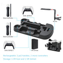 HBP-265 6 in 1 for PS5 VR Move Controller Charger Storage Holder (Black) Newly