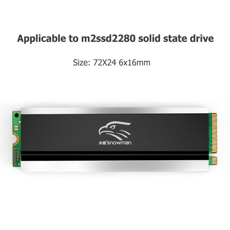 M.2 SSD Heatsink Cooler with Elastomeric Fasteners Computer Accessories Newly