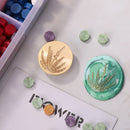 Round Grass Flower Wax Sealing Stamp Head Copper Stamps w/o Handle (ZR017) Newly