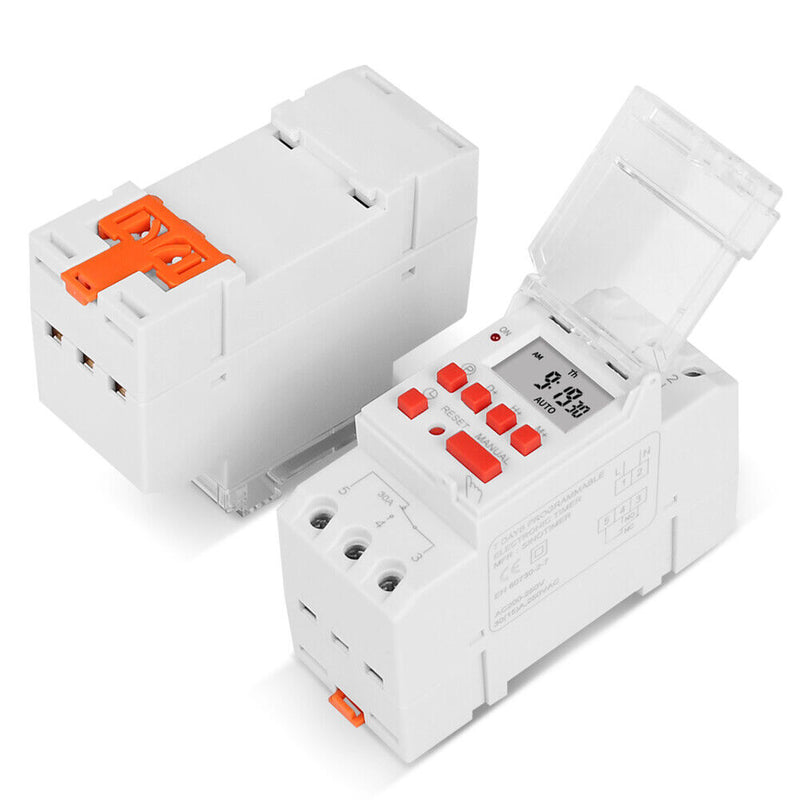 TM919B-2 30A Din Rail Weekly Programmable Digital Timer Relay Switch (220V)