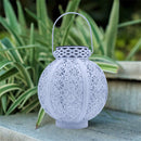 Creative Solar LED Iron Art Lantern Light Garden Yard Lighting Projector Lamp