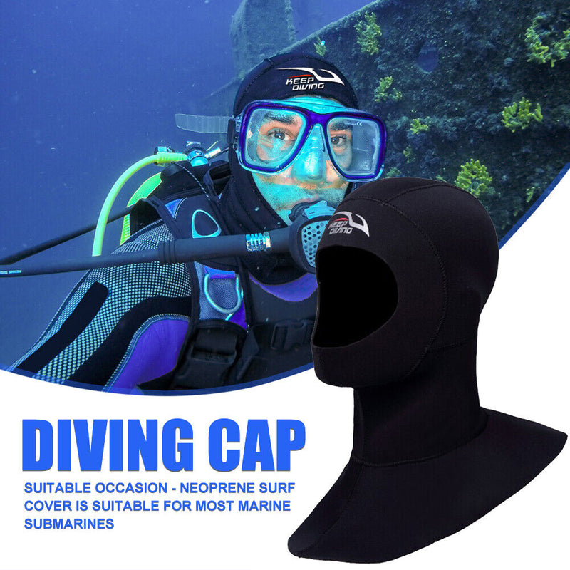 Keep Diving Scuba Diving Hood Shoulder Hat Snorkeling Swim Warm Cap (XXL) Newly