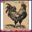 Oil Paint By Numbers Rooster Frameless Picture Craft Kit for Home Living Room
